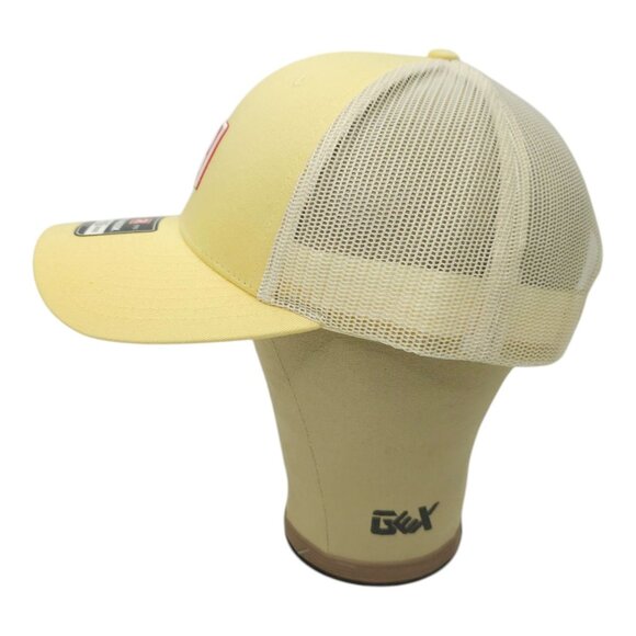 Richardson Mesh Snapback Cap Rubber Patch Logo Low Pro Trucker Baseball Hat - Picture 10 of 13